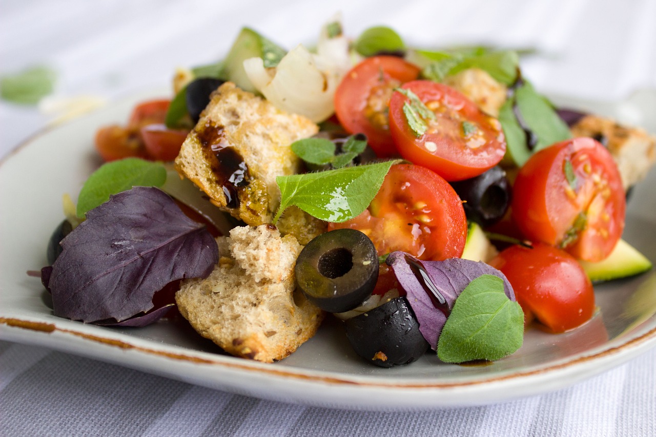 tomatoes basil and olives