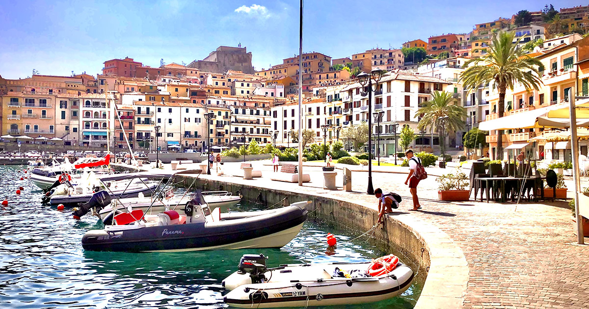 boats docked at Porto Santo Stefano